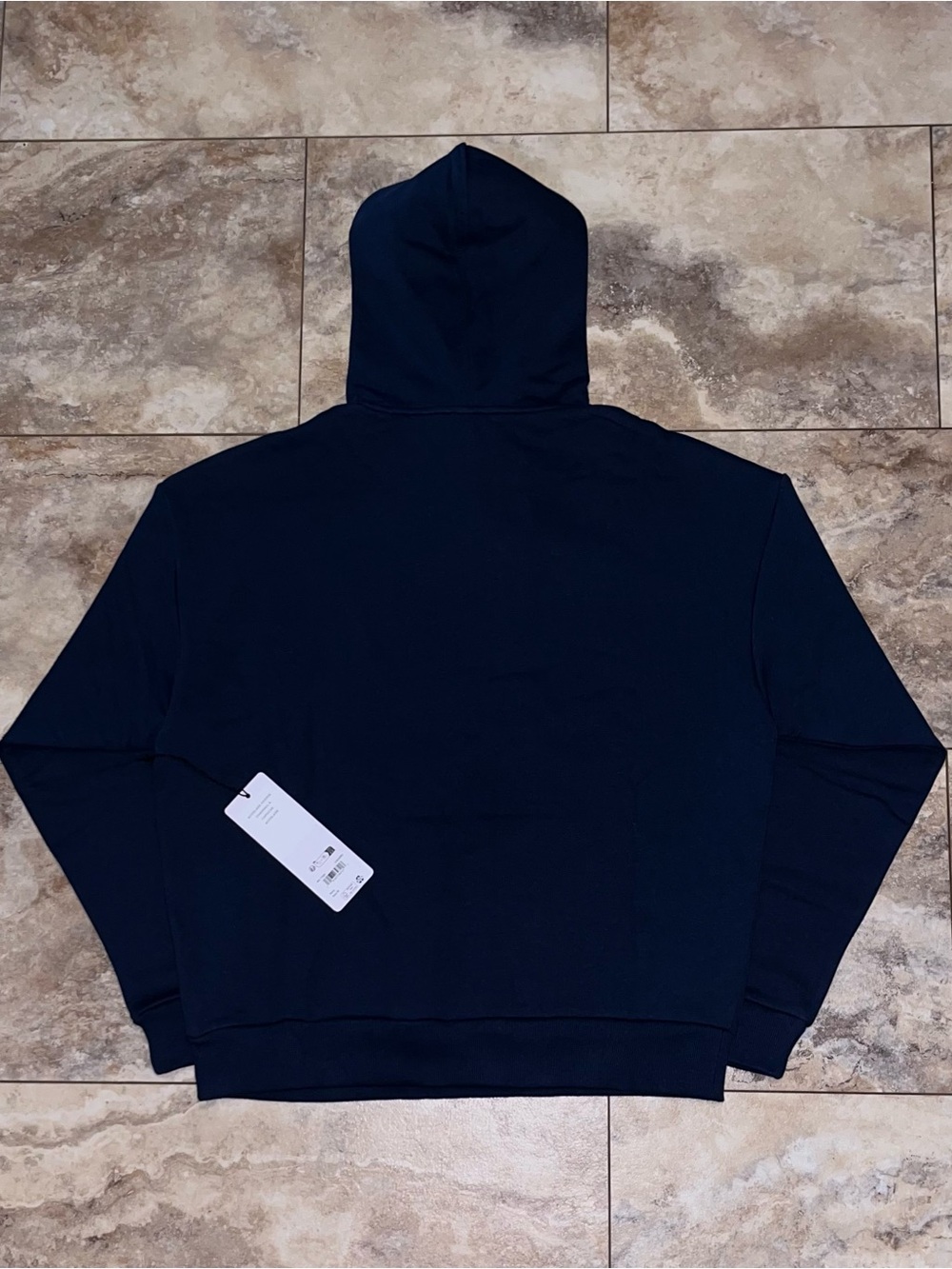 Alo Yoga Accolade Hoodie Pullover Logo Sweatshirt Navy Blue Size Medium - Picture 2 of 11